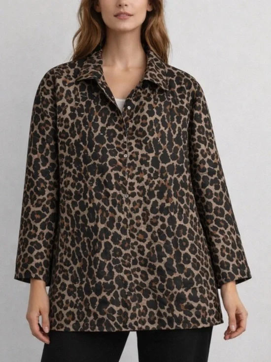 Vitamin Leopard Print Relaxed Coat - Picture 1 of 6